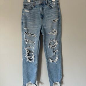 American Eagle Outfitters Blue Ankle Cropped Jeans